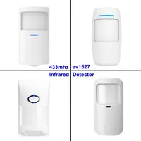 ACJ 433Mhz Wireless Infrared Motion Detector White PIR Alarm Sensor With Flash Led Light for Home Security System PG103 107 108