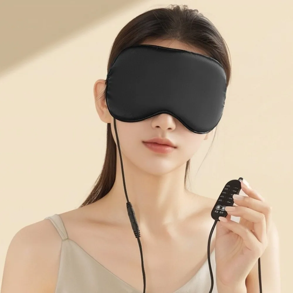 Constant Temperature Heated Sleep Mask USB Powered Hot Steam Compress Electric Eye Mask Comfortable Fit Adjustable Timer