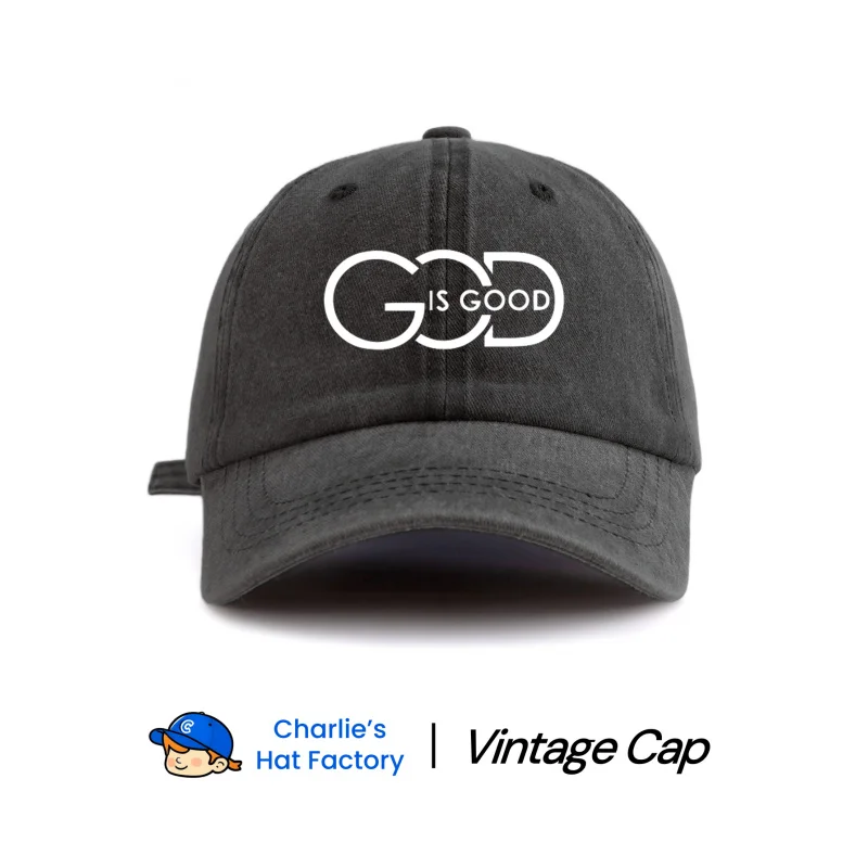 1 pc GOD IS GOOD Print Washed Baseball Cap, Classic Casual Stylish Vintage Soft Sweatband Adjustable Size Lightweight