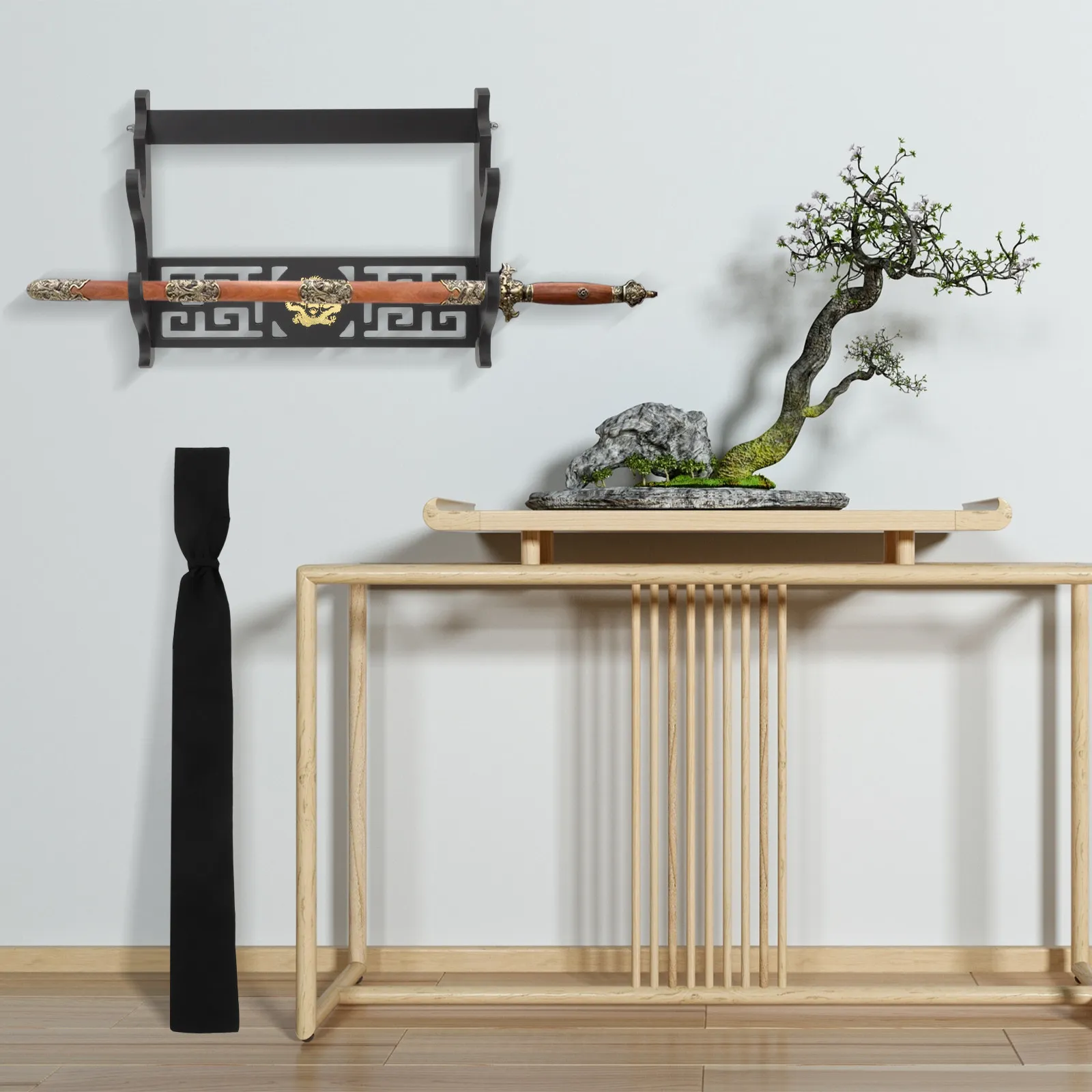 

Черная сумка для хранения японских мечей 135 см из ткани Оксфорд с ремнем для ношения на спине/поясе для тай-чи и боевых искусств