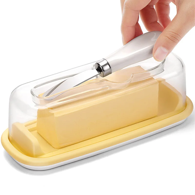 

Rectangular Cheese Storage Case Butter Keep Fresh Box with Lid Butter Dish Multipurpose Home Kitchen Food Container Organizer