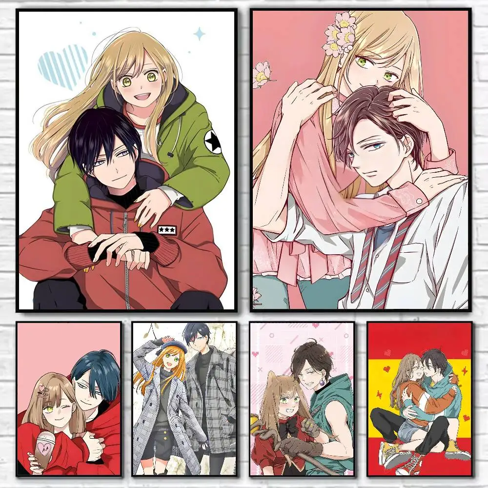 My Love Story with Yamada-kun at Lv999  Poster Self-adhesive Art Waterproof Paper Sticker Coffee House Bar Room Wall Decor