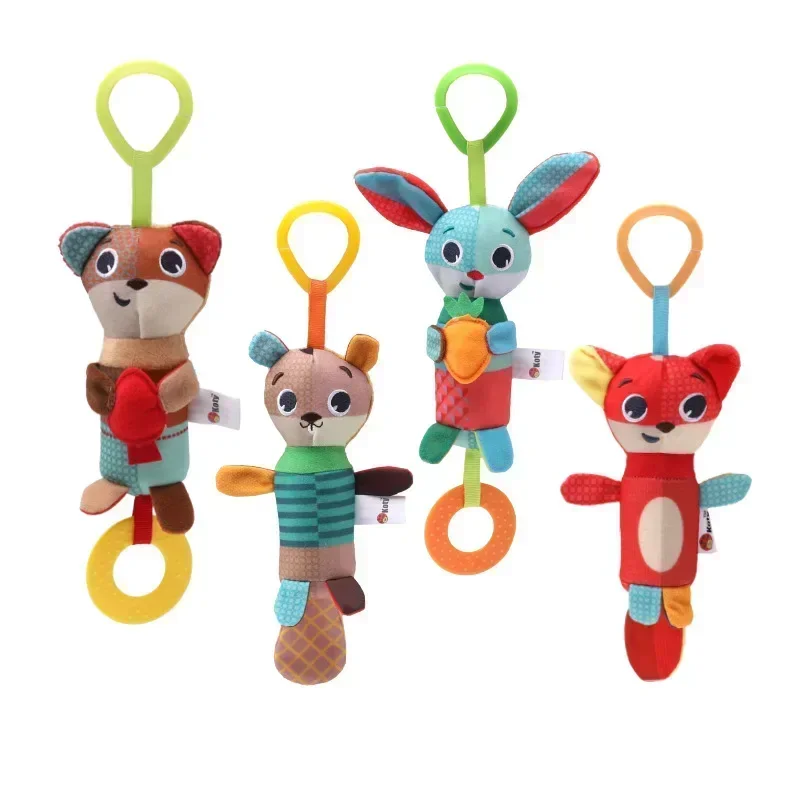 

Baby Sensory Wind Chimes Rattles Learning Educational Toy Plush Animals Stroller Infant Car Bed Crib with Teether for Toddlers