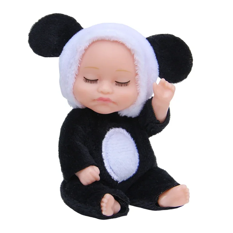6/12 Teile/satz Schlafen Mini Baby Puppen Reborn Lebensechte Nette Entzückende Puppen Mini mit Kleidung Schlafen Reborn Kleine baby Prinzessin