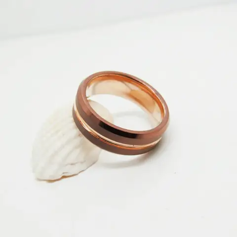 10 best sales पुरुषों के लिए गुलाबी सोने की अंगूठी - №7