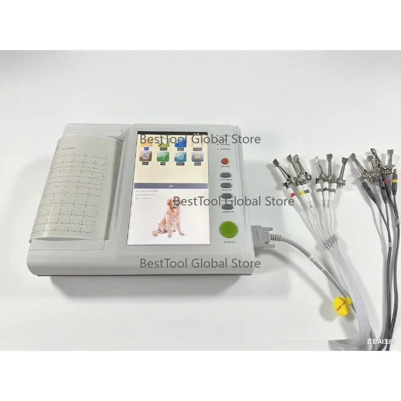 

EK-G Machine: Handheld Digital Electrocardiograph for Dog Heart Monitoring & Care Po-rtable 12-Lead 12-Channel Vete-rinary