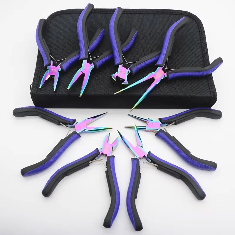 Color Titanium Pliers Set Jewelry Handmade Pliers DIY Winding Beading Tools