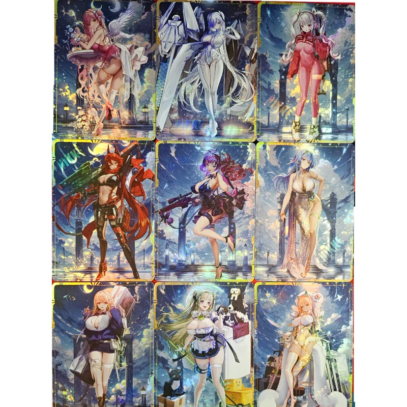 9Pcs/Set Cards NIKKE The Goddess of Victory Dorothy Red Hood Self Made Anime Game Characters Collection Color Flash Cards Part3