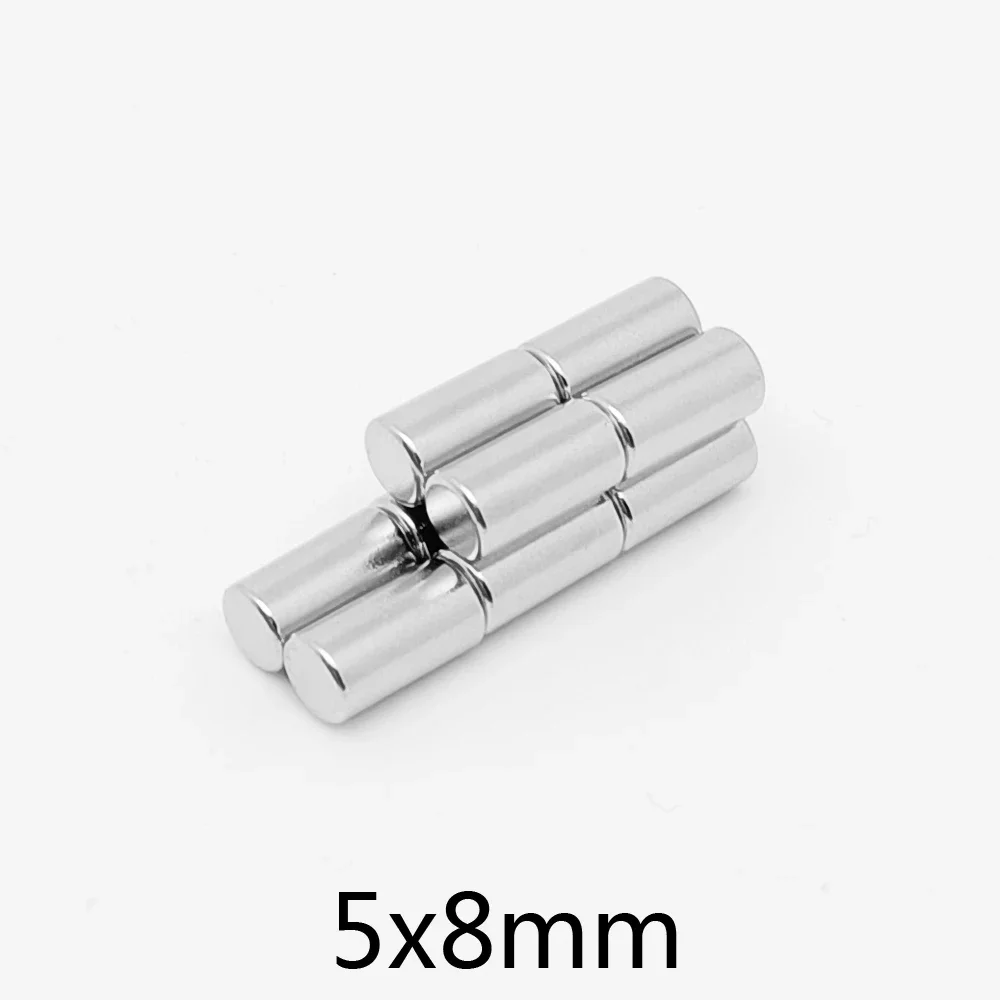 5x8 Small Round Neodymium Magnets 5mm x 8mm Minor Search Magnet Strong 5x8mm Disc Permanent Magnets 5*8 N35