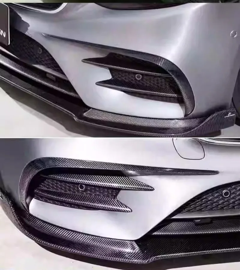 Premium Bespoke Facelift Body KitW213 E Class Carbon Fiber Fog Lamp Trim Front Air Vent For E Class E200 260 300 E43