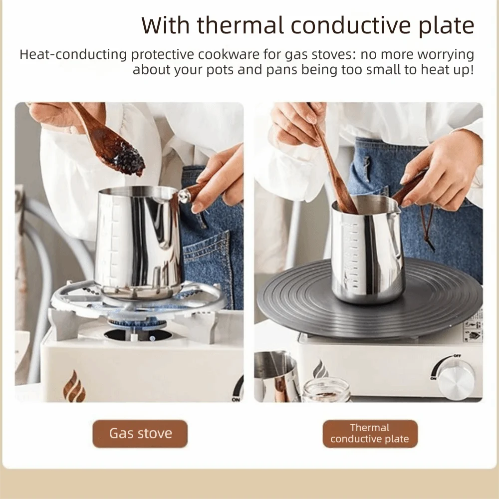 304 Stainless Steel Milk Hotting Pot Silver with Graduated Scale Latte Mug Diversion Design Heat-proof Tea Boiling Pot