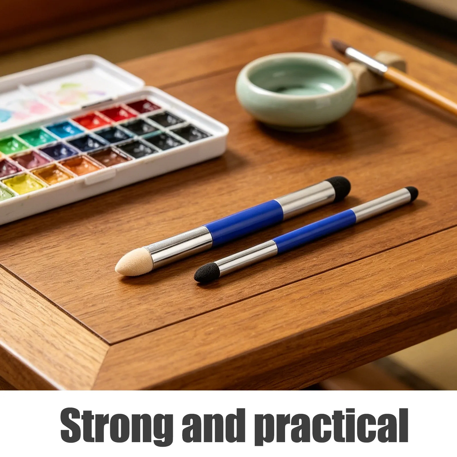 12Pcs Soft Washable Art Sponge Pen Dual Head Sketch Blending Sponge Pen Pastel Blender Drawing Highlight Shadow Correction Tool
