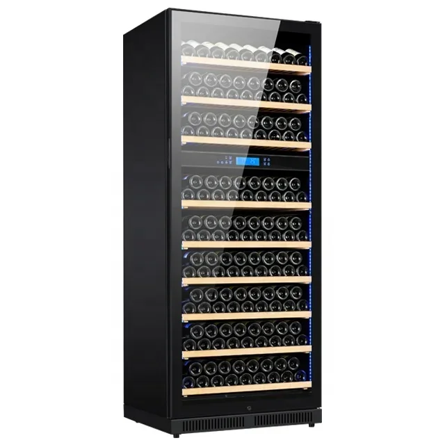 Top Selling Oversized Large Capacity Bottle Wine Refrigerator Cooler Energy Usage Wooden Shelf  for 250 Bottle Wine Cooler
