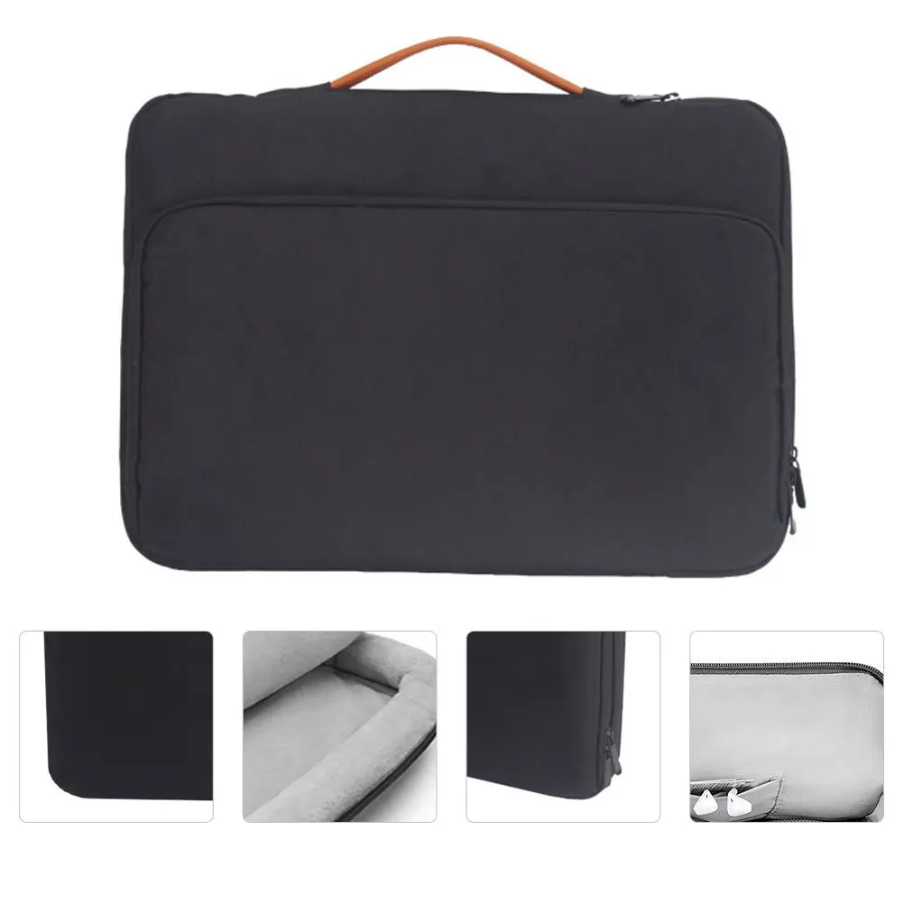 1 قطعة حقيبة كمبيوتر محمول للأعمال أنيق مقاوم للماء حافظة مستندات لأجهزة الكمبيوتر المحمول اللوحي الهاتف المحمول كابل شحن الغبار الصفر