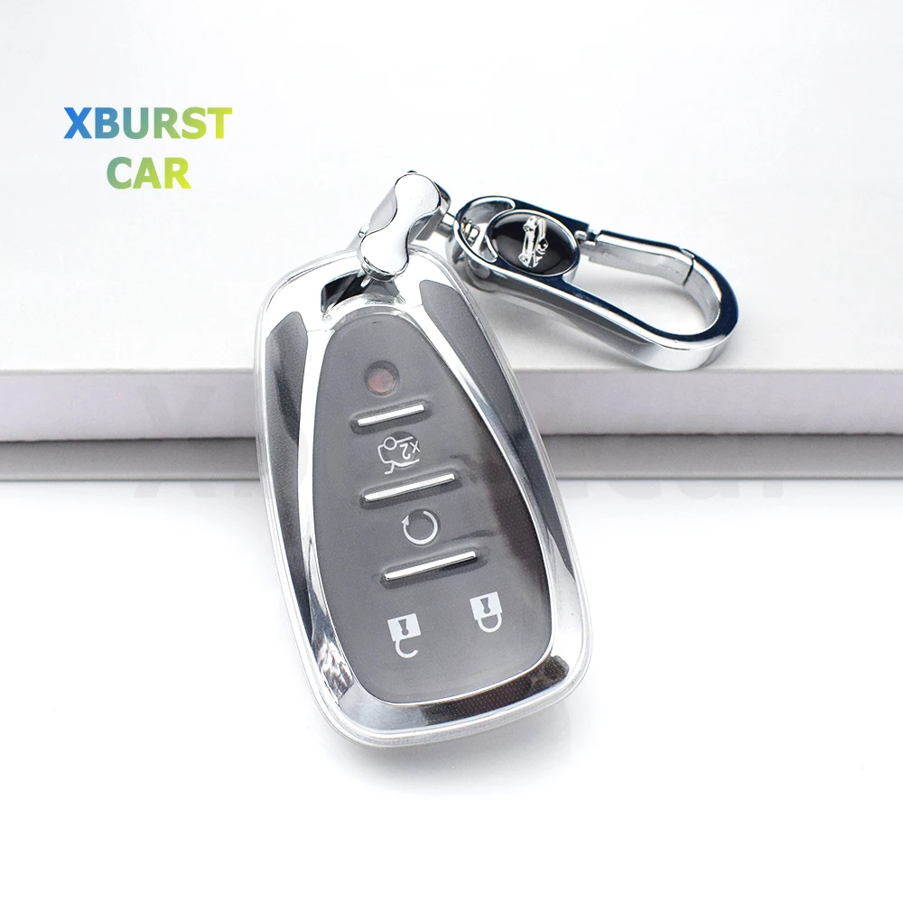

Car Key Case Cover Transparent TPU For Chevrolet Spark Onix Sonic Bolt Camaro Volt Trax Malibu Blazer Traverse Cruze Equinox