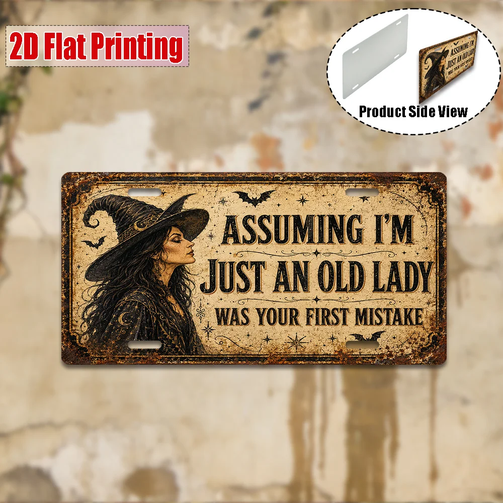 2D Flat - 【2D Flat】 2D Flat Printing, 1pc, Vintage Metal Sign, solely for Decoration, Outdoor Wall Art (11.8' * 5.9'), Assuming