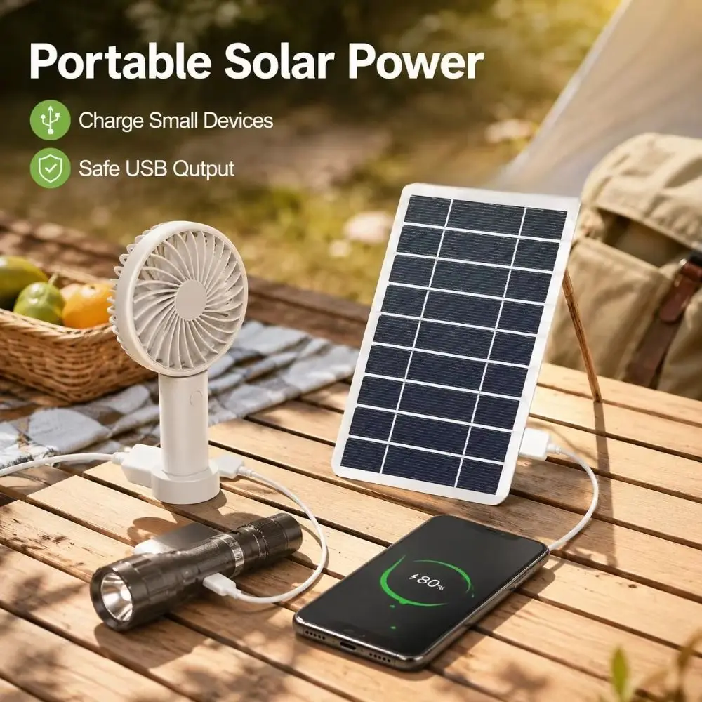 5V USB Solar Charger Panel with USB Output Versatile Power Source Solar Panel Charger 2W/4W/6W/8W High Efficiency