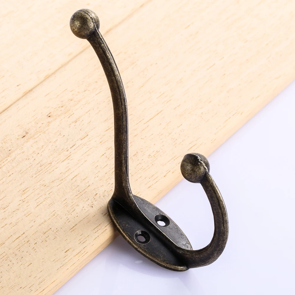 

Rustic Coat Hanger Space Saving 5pcs Hanging Clothes Hook Rust-proof Rustic Robe Hooks for Clothes Bag Coat Hat