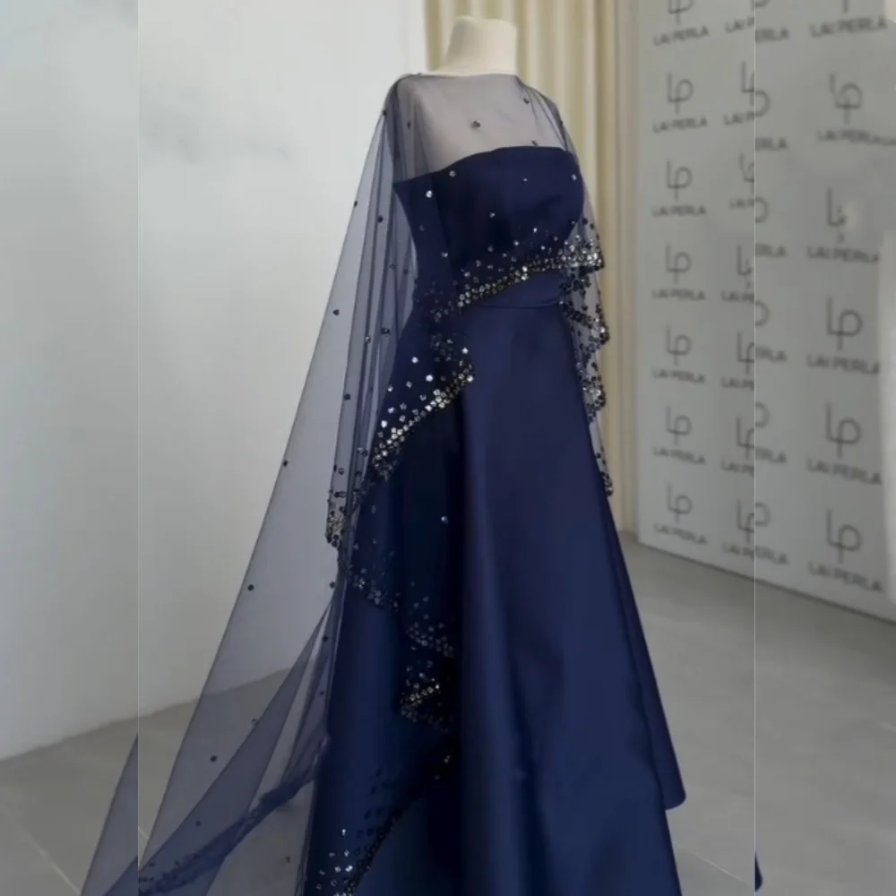 

Customized Sparkle Charmeuse Pleat Sequined A-line Strapless Long Dresses Bespoke Occasion High Quality Exquisite
