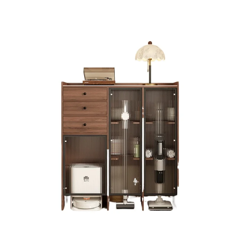 Solid wood robot vacuum storage cabinet, sofa side cabinet