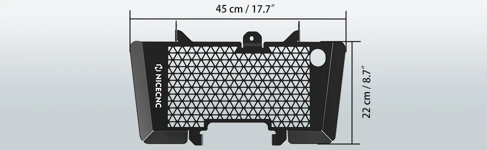 NICECNC Kühlergrillabdeckung für Yamaha YFZ450R 2009-2013 und Yamaha YFZ450X 2010-2011 ATV, ersetzt 18P-12467-00-00, Aluminium – Detail 4