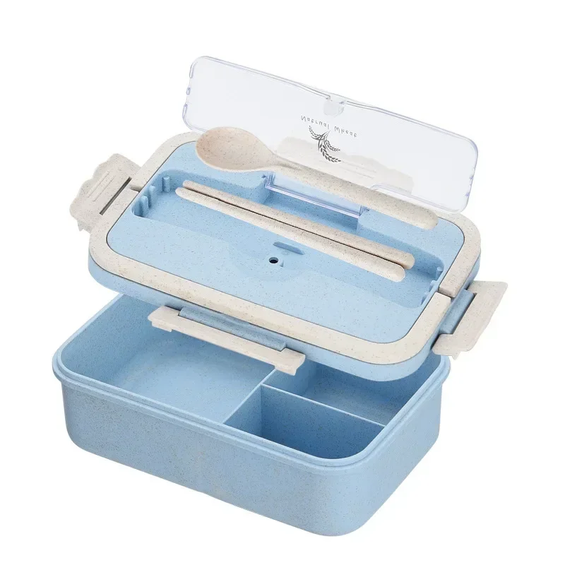 New 1000mL Children's Lunch Box Children's Student Sealed Compartment Fruit Salad Box Microwave Heated Bento Box Kitchen Tools