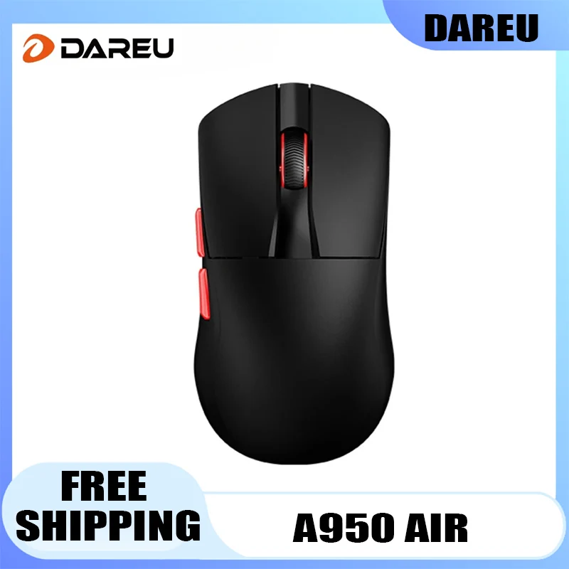 

DAREU A950 Air Двухрежимная мышь 8 кГц 2,4G Беспроводная проводная 35 г Легкая 30000 точек на дюйм AIM-750 Датчик Макро-геймерская мышь P3395 Датчик