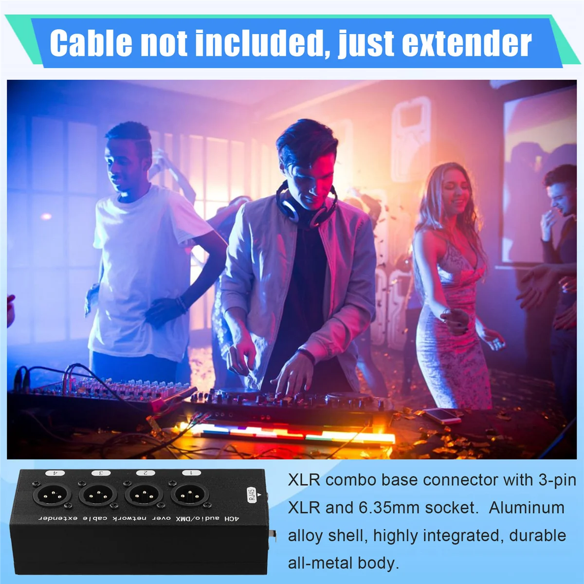 

ABIY-1 пара 4-канальный XLR/DMX аудио RJ45 Ethernet удлинитель XLR-удлинитель приемопередатчик для живой сцены, студии звукозаписи