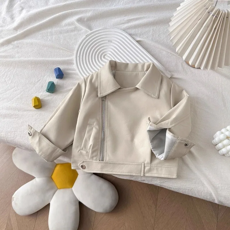 الفتيات السائق السترات ربيع الخريف 2025 الأطفال معاطف الموضة للطفل الفتيان الملابس بلوزات جلدية الاطفال ملابس خارجية المراهقين سترة