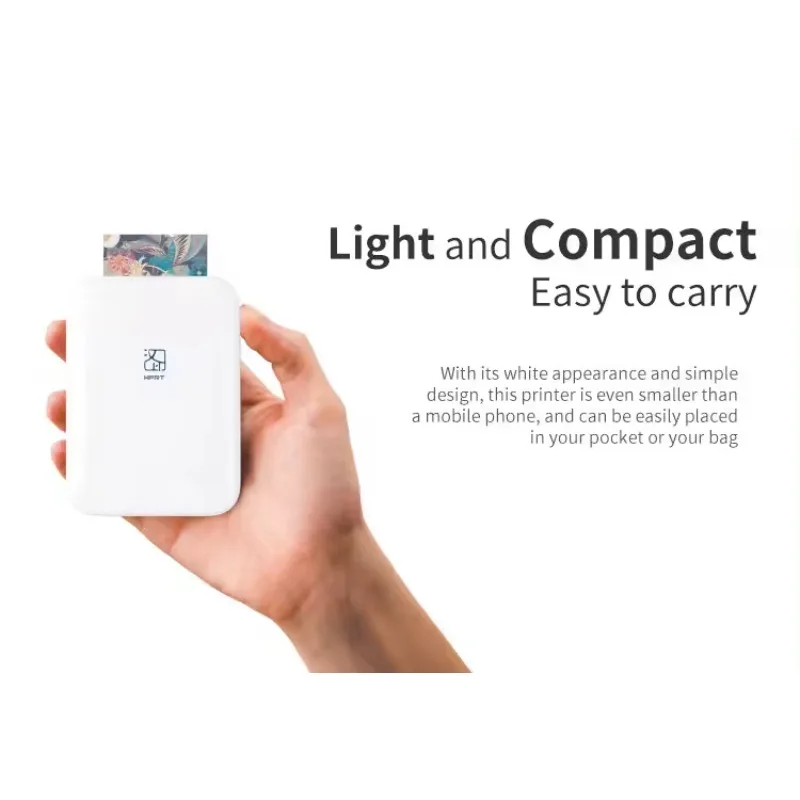 CAMORO New Product 2023 Portable Pocket Mini impresora Thermal Printer Gift Set Wireless Mobile Phone Photo Printer For MT53