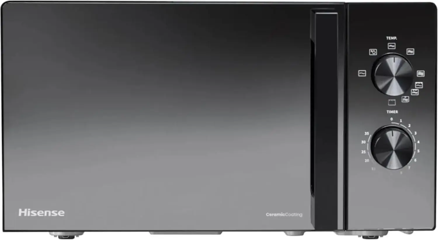 Microondas Compacto de 20L, 700W, Negro, Electrodoméstico de Cocina Eficiente