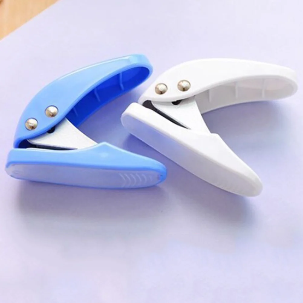 2Pcs Hole Puncher Heavy Duty Manual Punching Machine for Certificates Cards Films Efficient Office School Stationery Tool