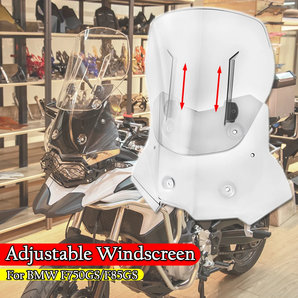 Adjustable Height Length Windshield For 2018-2022 BMW F750GS F850GS Airflow Windscreen Extension Wind Deflector Shield Flyscreen