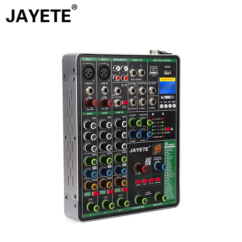 professional 4 channel sound console DSP USB audio mixer