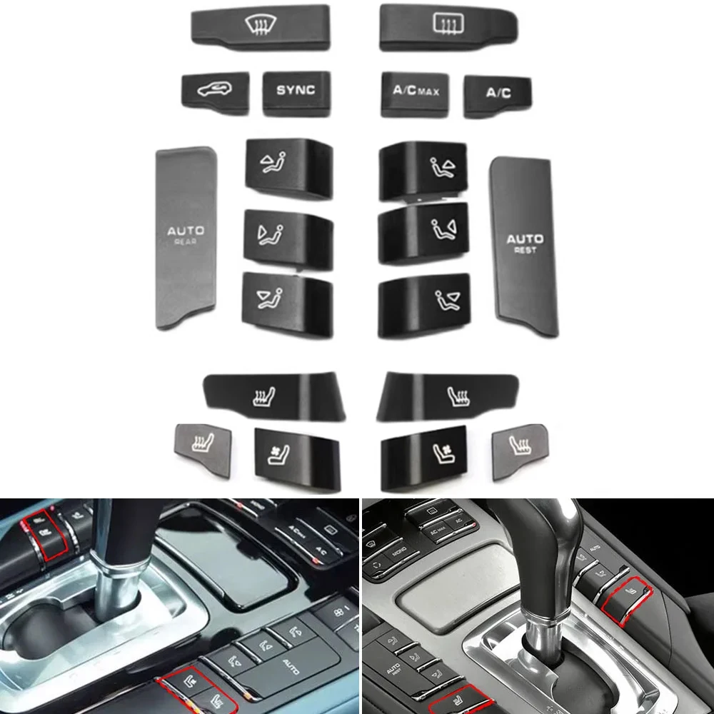 

Front Central Air Conditioner Panel AC Temperature Regulating Control Button Caps For Porsche Cayenne 92A Panamera 970 Macan 95B