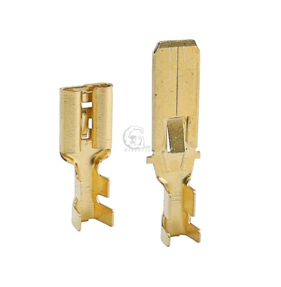 10 /20 set Female Male Spade Crimp Terminals connector, suitable for 2.5-4mm2 Cold pressed terminal of 9.5mm spring insert