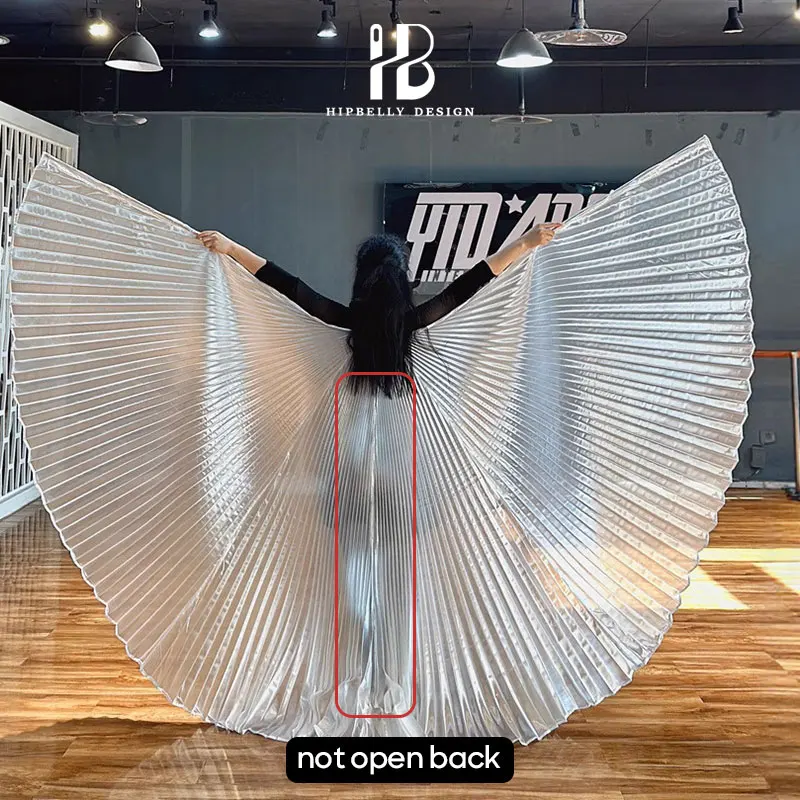 أجنحة إيزيس للرقص الشرقي للبالغين فضية 360 درجة ملحقات أداء الجناح ملابس رقص الزي دعائم أداء المسرح