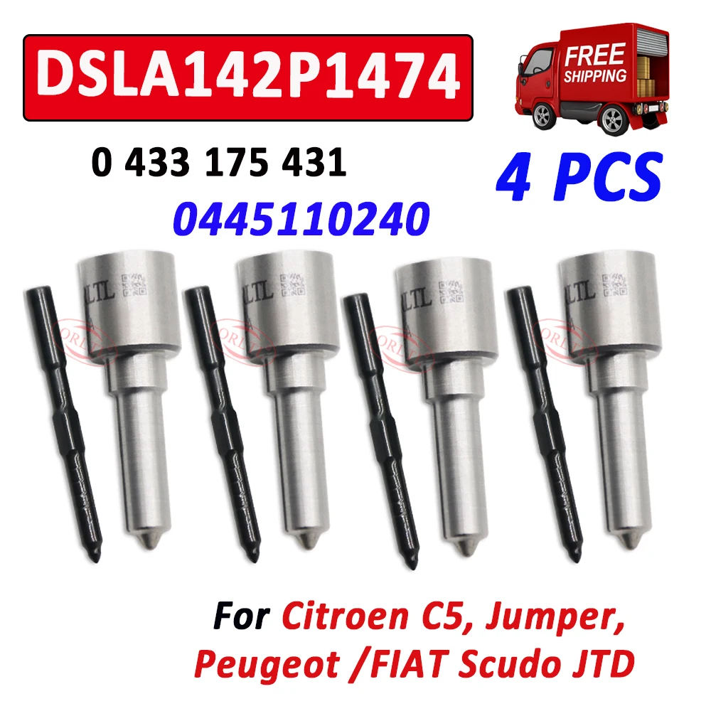 ORLTL 0445110240   Boquilla de inyector de combustible DSLA142P1474 DSLA 142P1474 diésel DSLA 142 P1474 para Citroen C5/FIAT Scudo/Peugeot 206