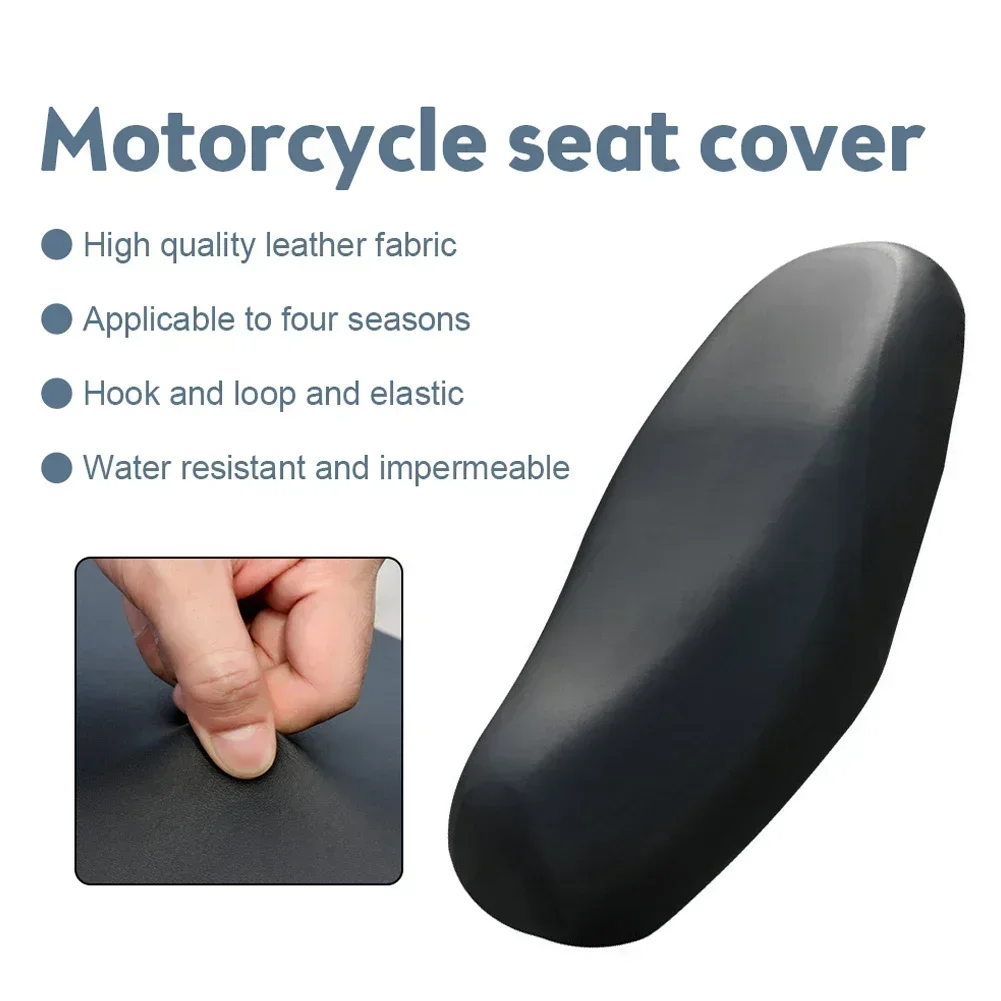 Motorcycle Seat Cover Universal Motorbike Seat Protector Cushion Elastic PU Leather Motorbike Seat Full Cover Waterproof