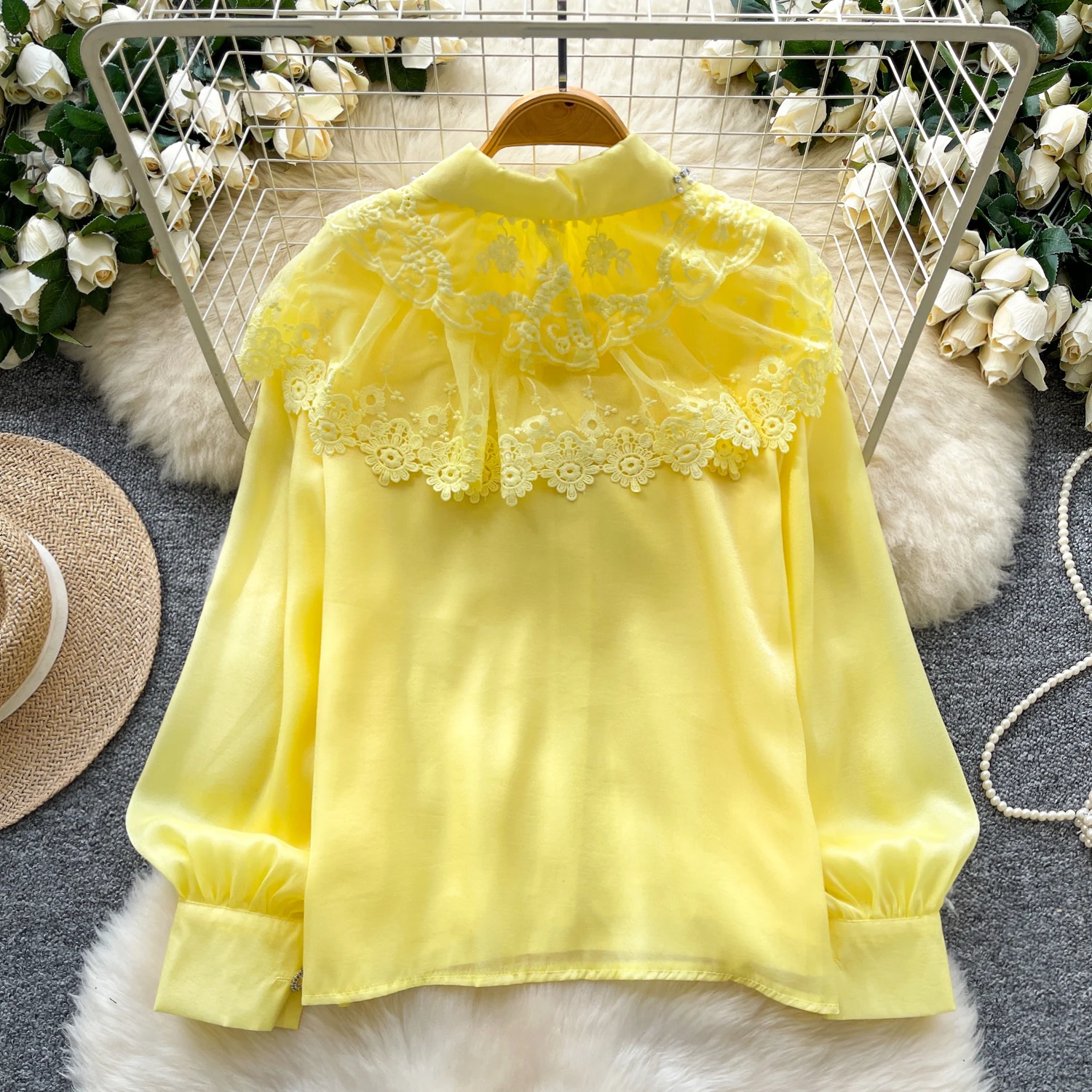 بلوزة Y2k Goth Spice Girl بأكمام طويلة مطرزة بالخرز للنساء واحدة الصدر من الدانتيل ملابس علوية ضيقة للسيدات #2