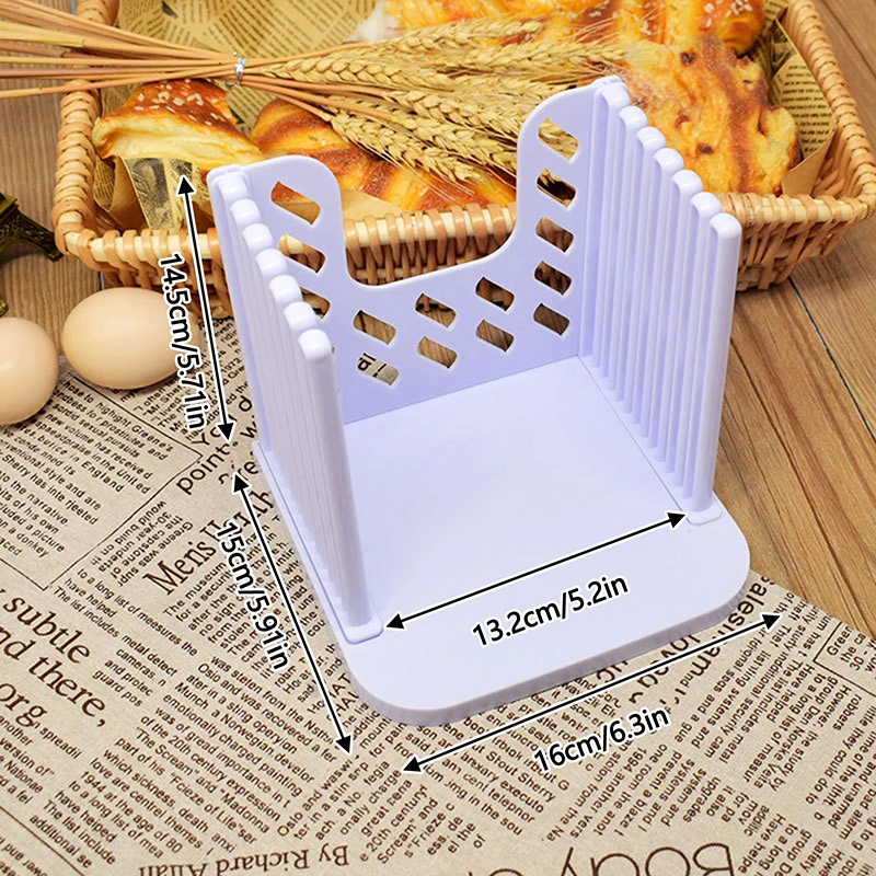 Foldable Toast Bread Slicer Stand Plastic Cutting Tool Sandwich Cutter Mold Loaf Cutter Rack Baking Tool Kitchen Gadgets