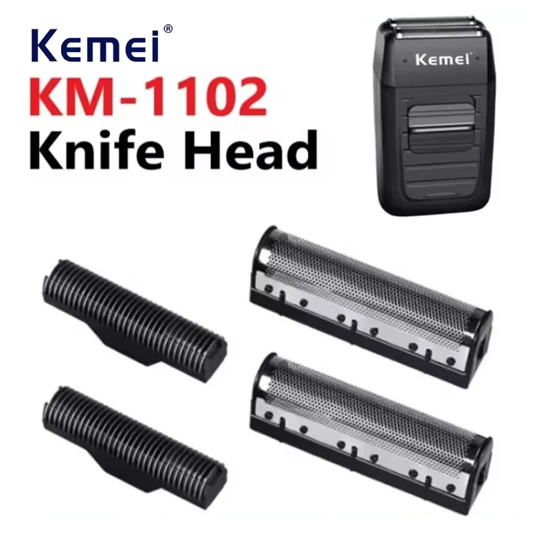Kemei 1Set Clipper Blade For Clipper Electric Shaver Parts Net Sharp Shaving Replacable Knife Heads Knife Head Covers KM-1102