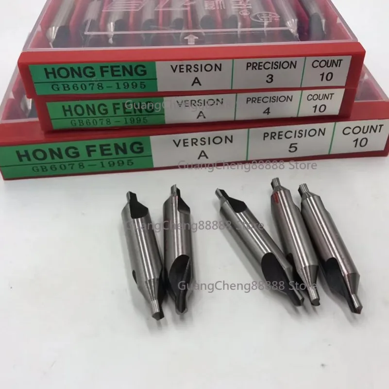 Hongfeng Superhard A Center Drill 1-6mm High Speed Steel White Steel Positioning Bit