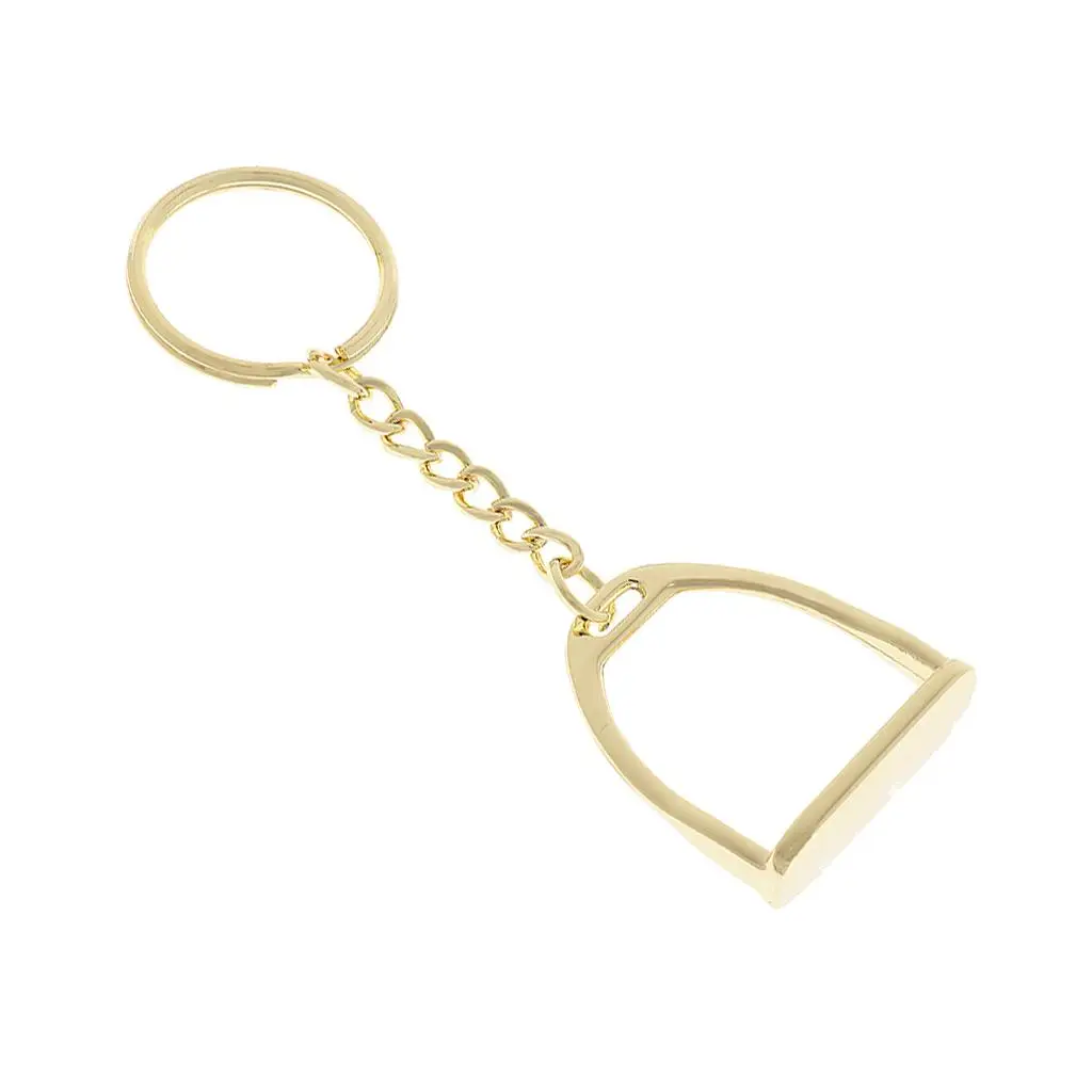 

Alloy Stirrup Keychain Elegant Horse Riding Pendant Ornament for Female Purse and Male Business Bag