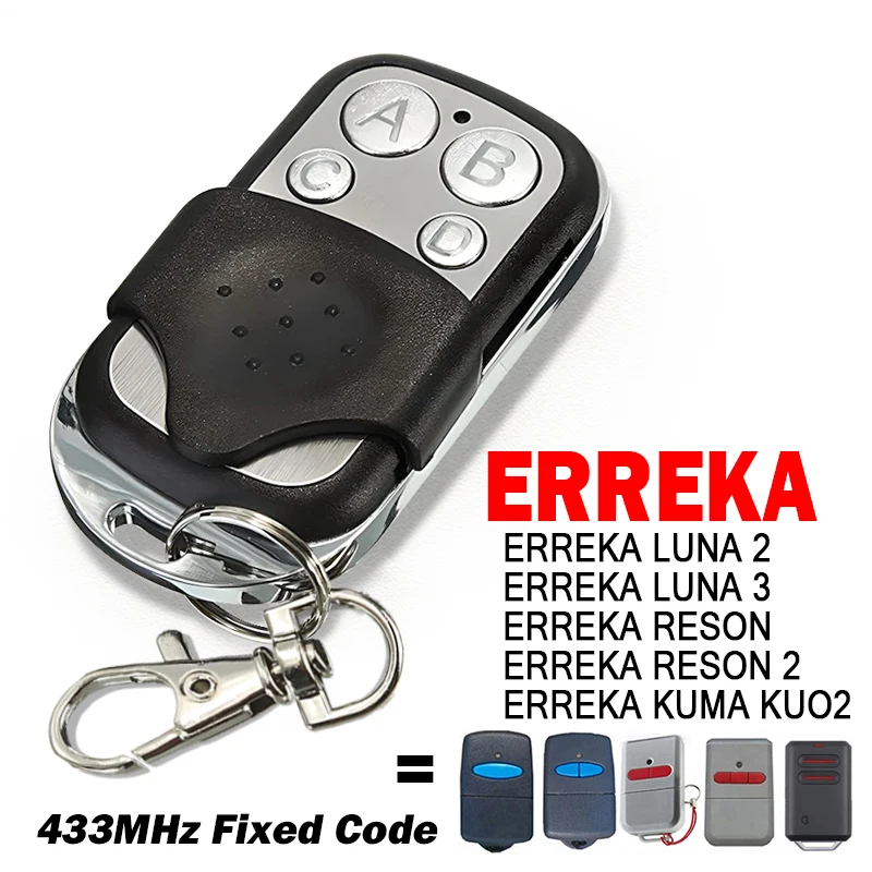 ERKA KUMA KUO2 RESON 2 Pembuka Pintu Garasi Remote Control ERKA LUNA 2/LUNA 3 Pemancar Gerbang Listrik 433.92MHz Kode Tetap