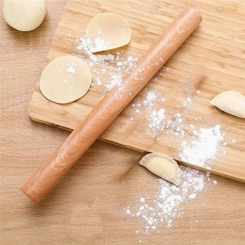 GOOD-Household Rolling Pin, 25/30/50CM 3-Pack Solid Wood Wooden Rolling Pin, Dough Utensil Kitchen