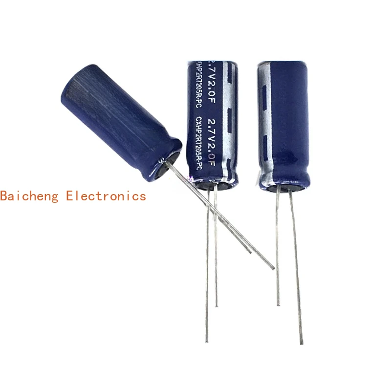 10PCS 2.7V2.0F  Farad Capacitor 2.7V2F Toy Model Airplane Energy Storage Capacitor Winding Type