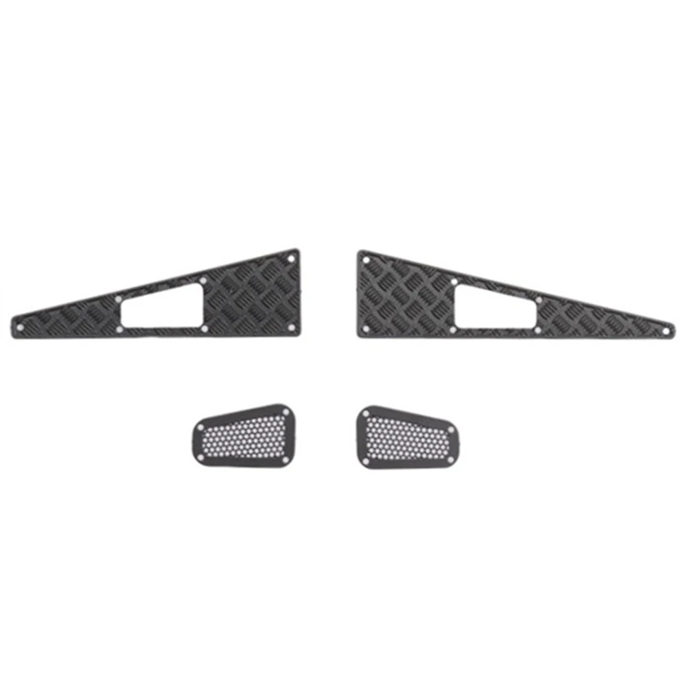 غطاء محرك السيارة المعدني الصلب لوحة التزلج ورقة الزخرفية كمية مصبغة ل Traxxas TRX4M المدافع 1/18 RC اكسسوارات السيارات ، أسود #5