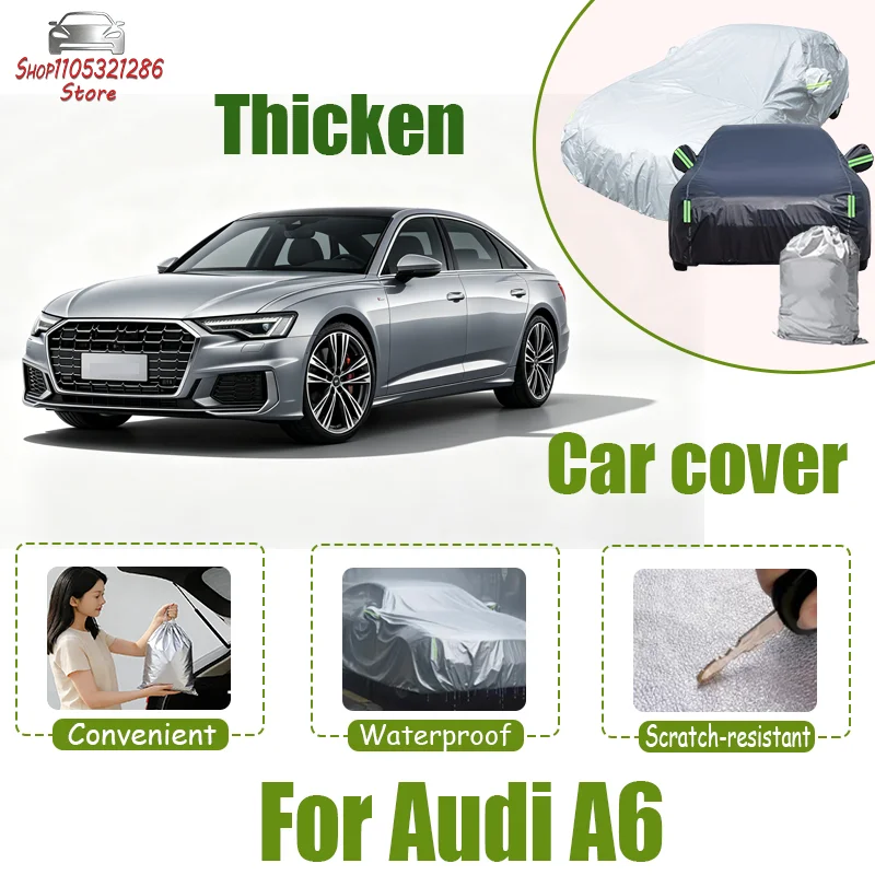 

For Audi A6 Car Full Cover - Outdoor Waterproof Snowproof Sunshade, Winter & Summer All Weather Auto Protection Accessories