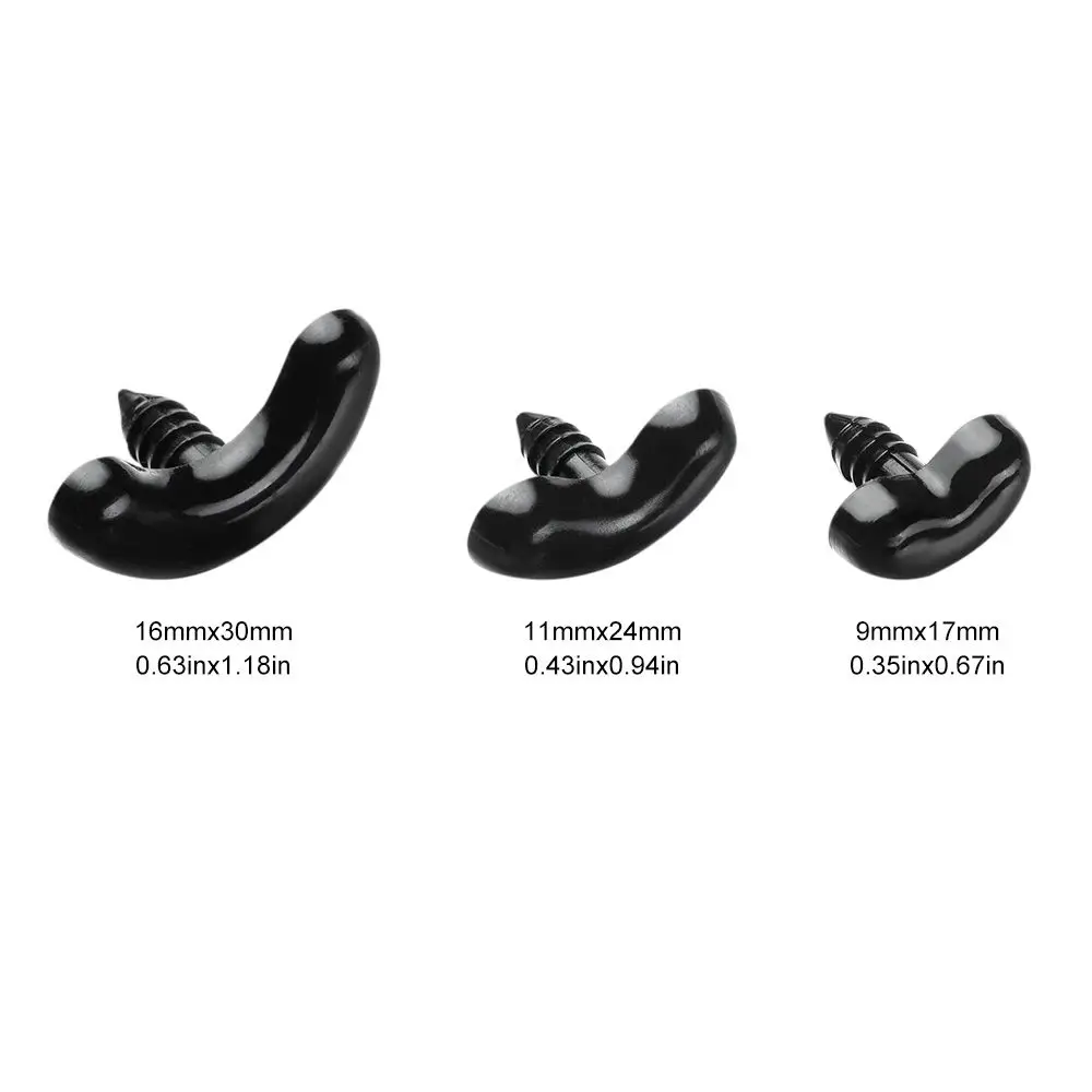 20pcs/10pairs Safety Plastic Bear Animal Accessories Puppet Crystal Eye Dolls DIY Tools Thread Eyes Nose Eyes Crafts